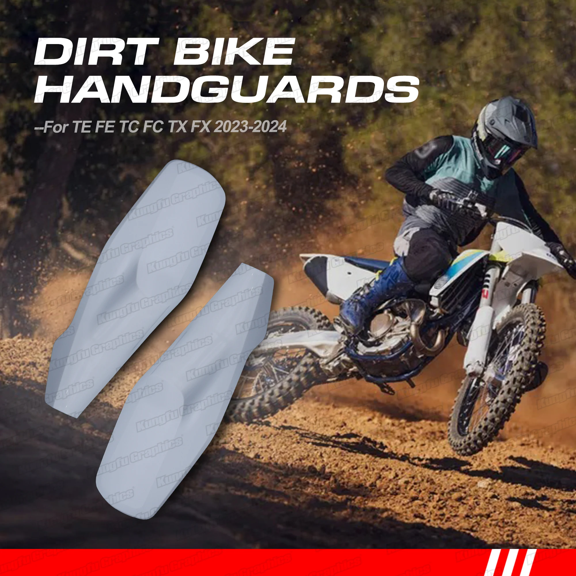 

Dirt Bike Handguards Kit Hand Guards for Husqvarna TC FC TX FX TE FE 2023 2024, White
