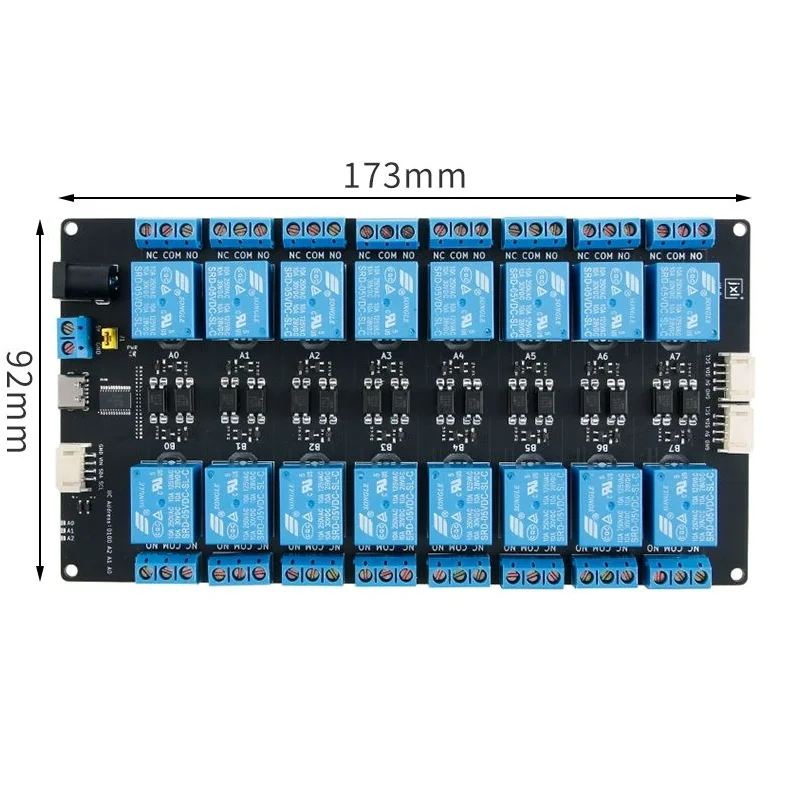 1PCS XL9535 IIC relay with optocoupler isolation, 1/2/4/8/16 channel expandable relay module, 5V power supply New In stock