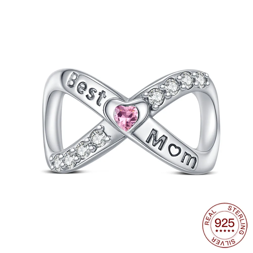 New 925 Sterling Silver Charms Infinite Heart Bead Fit Original Bracelet DIY Jewelry Outfit Gift For Women