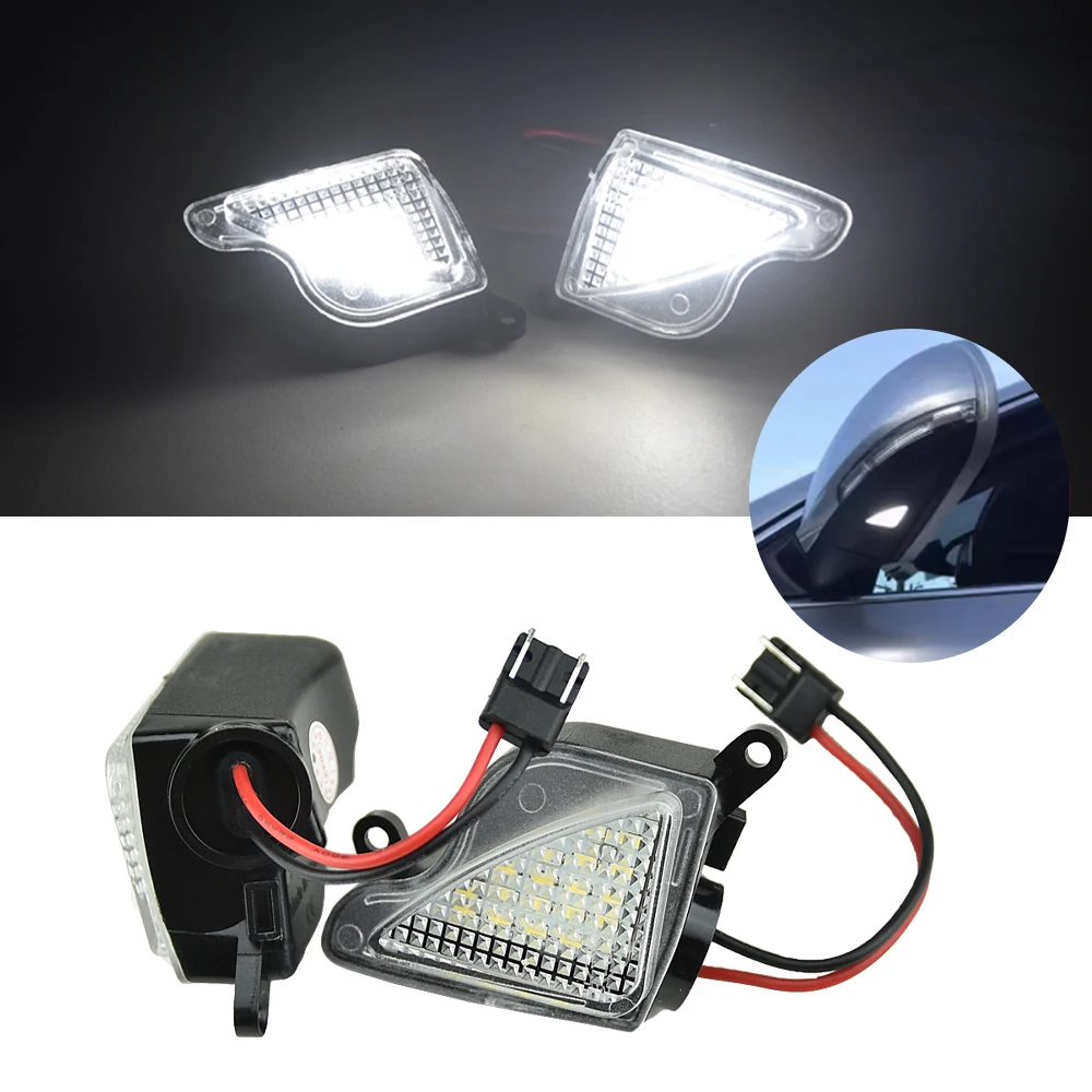 

6000K White For Skoda Octavia 2 (1Z) 2004-2013 Led Under Side Mirror Puddle Light For Skoda Superb MK2 2 (B6.3T) 2008-2015