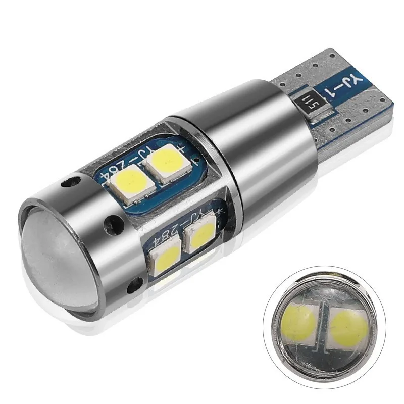 2 stücke t10 w5w 194 led-lampen für auto led signal licht canbus fehlerfrei 12v 10smd 6500k weiß keils eite kofferraum kennzeichen lampe