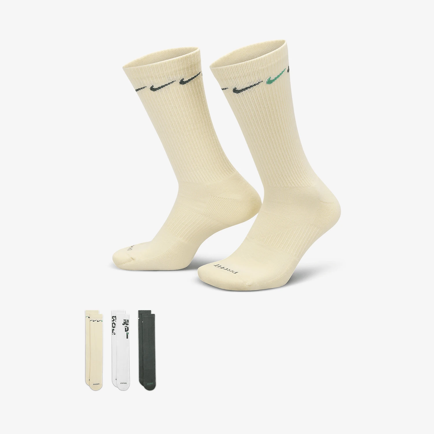 

Оригинальные спортивные носки унисекс среднего кроя Nike Everyday Plus, комплект из 3 предметов DH3822-901