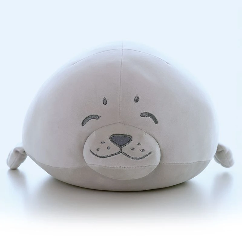 

35CM Cartoon Grey Sea Lion Plush Toy Kawaii Squint-eye Super Soft Sea Lion Doll As A Birthday And Christmas Gift For Children