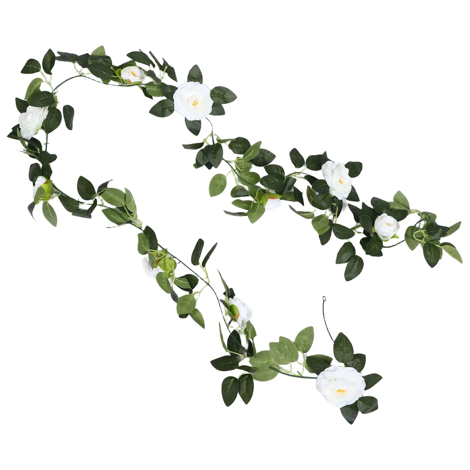 

Hanging Artificial Rose Vine Faux Flower Plants for Indoor Outdoor Decoration Wedding Arch Ceiling Air Conditioning