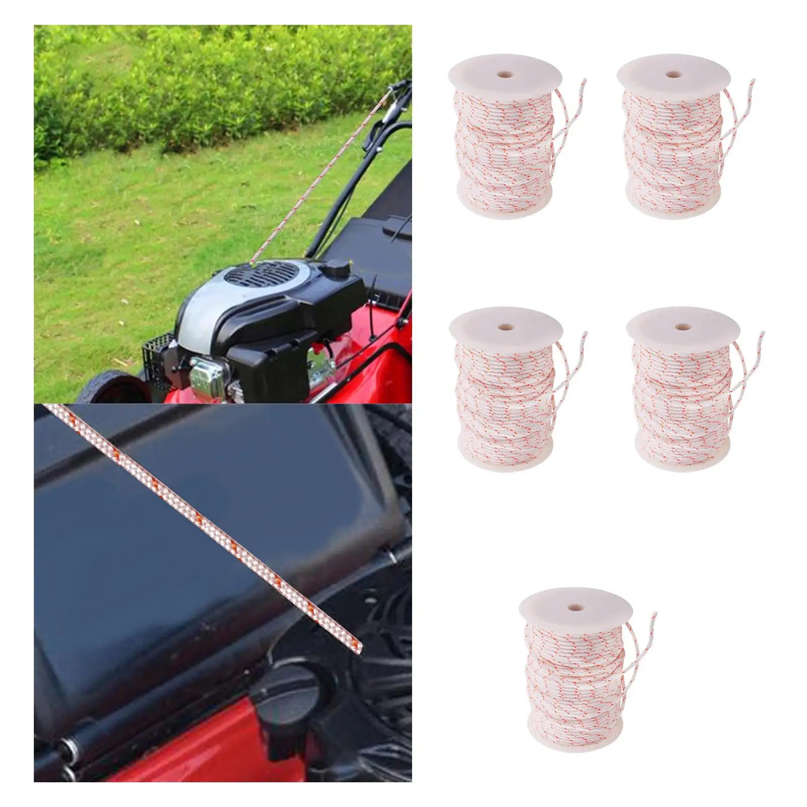 

Starter Rope Pull Cord Starter Cord Pull Rope String Braid Nylon Replacement for Blower Trimmer Lawn Edger