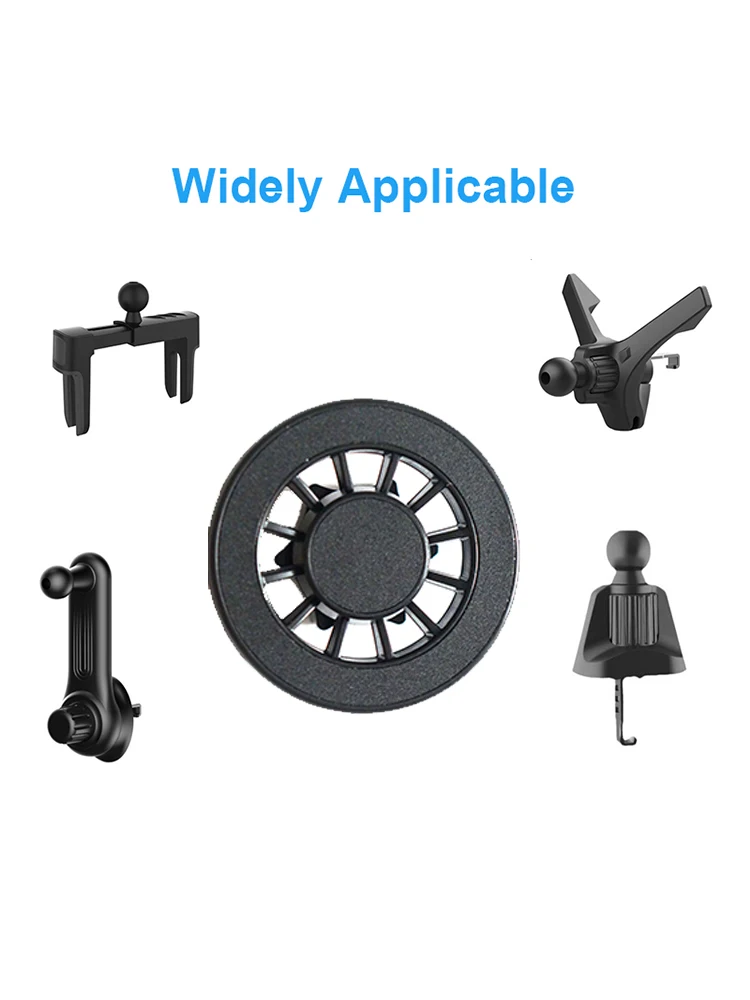 Magnetic Base For MagSafe Car Phone Holder 17mm Ball Head Car Cellphone Stand Mount Accessories Universal Magnet Parts Bracket