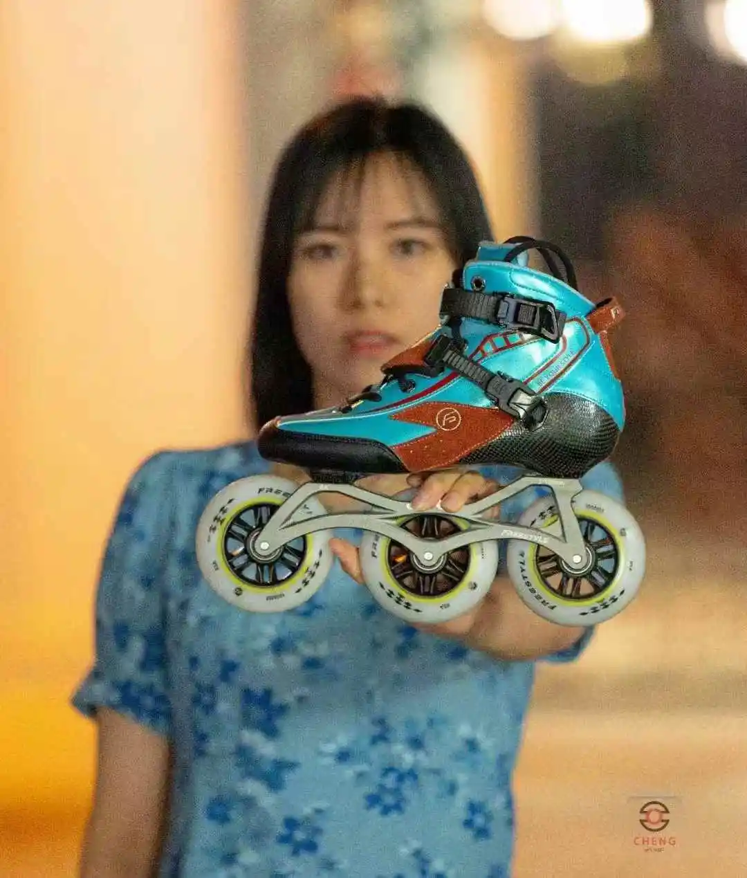 FS زلاجات دوارة إطار سكين عمود السرعة الأصلي كبير ثلاث عجلات زلاجات دوارة إطار 3*90/3*100 مللي متر إطار سباق #6