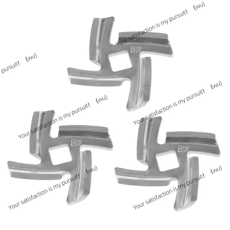 3pcs/set Mincer Knife Crossblade Stainless Steel Anti Rust 4 Blade Square Hole Meat Grinder Parts Accessories