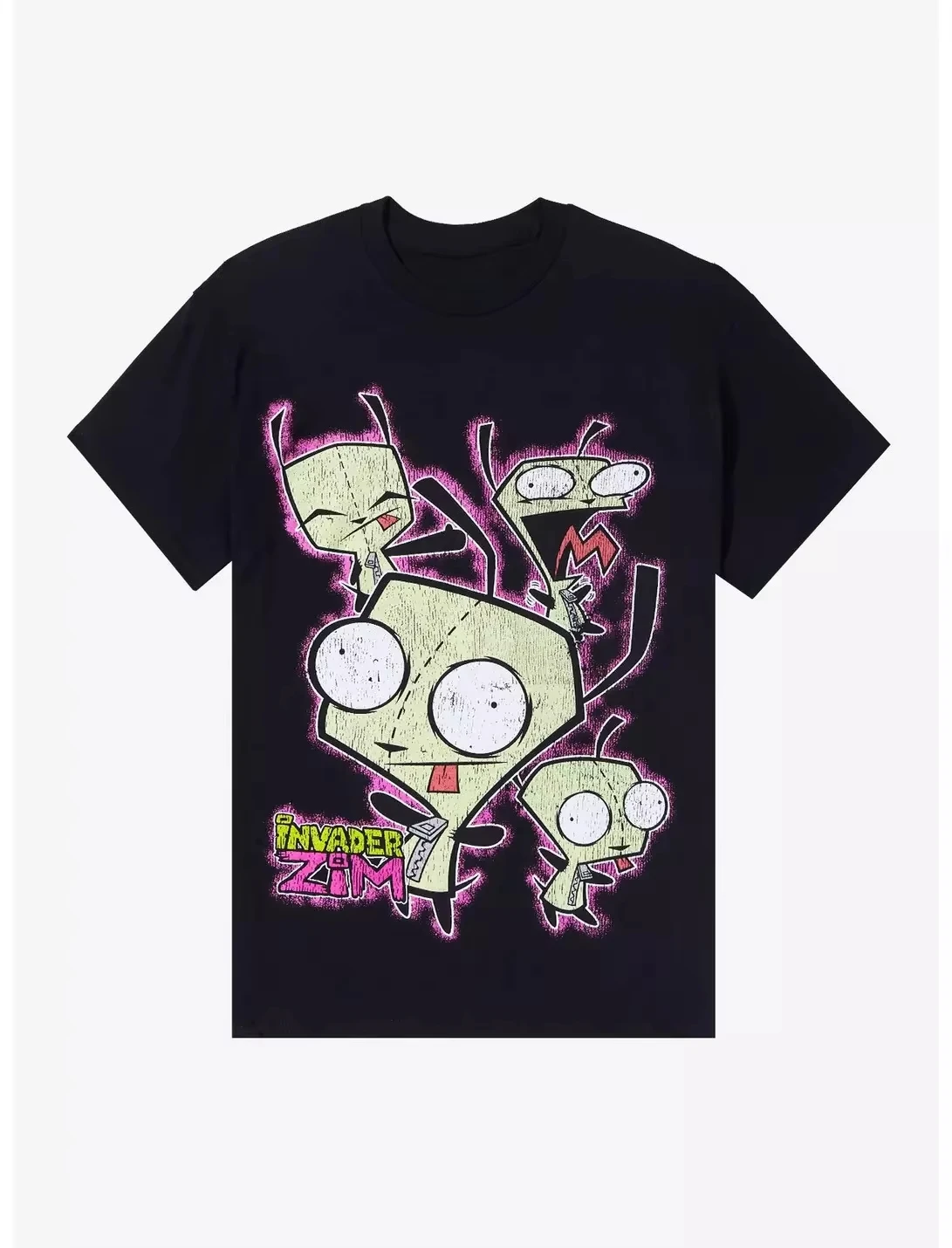 

Invader Zim GIR Distressed Collage Is A Fashionable Casual High-quality Men Women Pure Cotton Round-neck Printed T-shirt Unisex