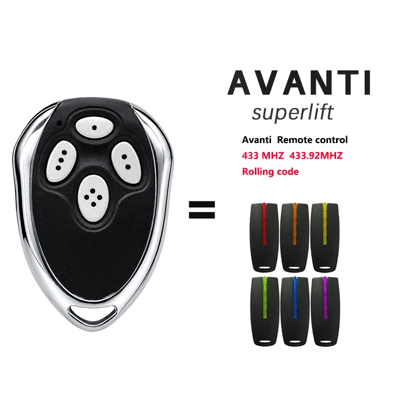 1/2/3/5pcs Avanti Superlift TX4 433MHz Garage Door Gate Remote Control
