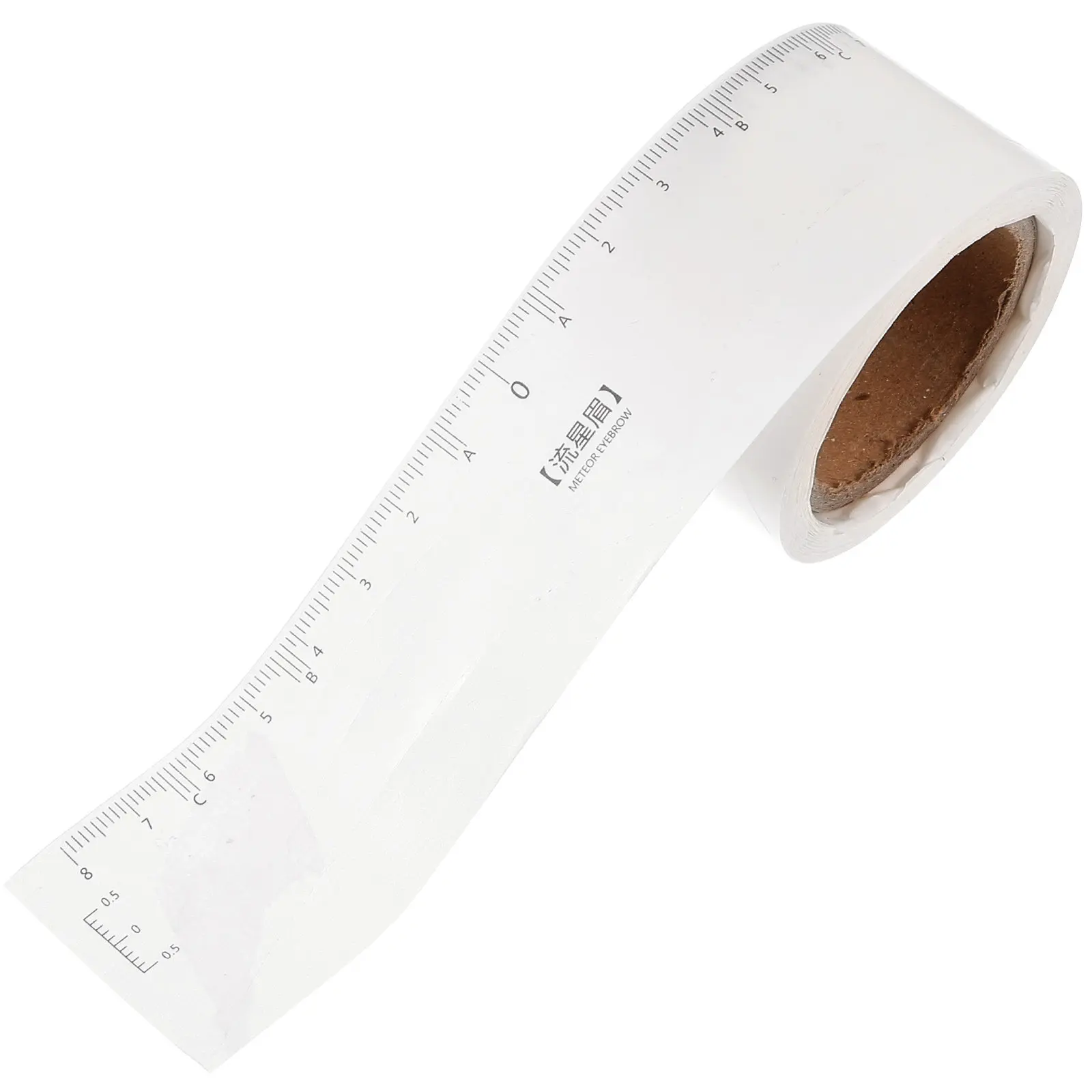 1 Rouleau de Ruban Flexible pour le Mappage des Sourcils, Guide de Positionnement Réutilisable pour un Traçage Lisse et Symétrique des Sourcils, Outil de Dessin, Kit de Façonnage des Sourcils