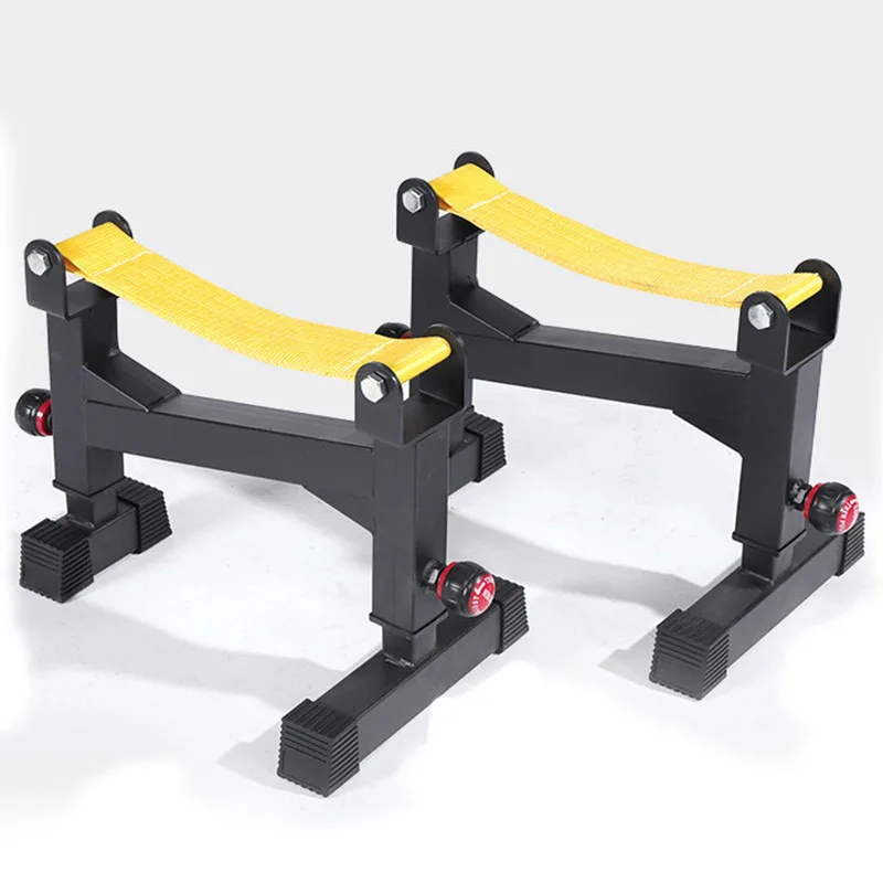 

Fitness Equipment Five Level Adjustable Full Bar Deadlift Barbell Stand Sling Rack Noise Suppression System