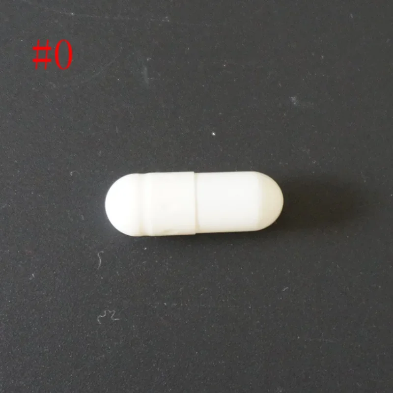 0# 1000~10000pcs 0 Size White Empty Capsules Joined or Separated Capsules High Quality Hollow Gelatin Capsules