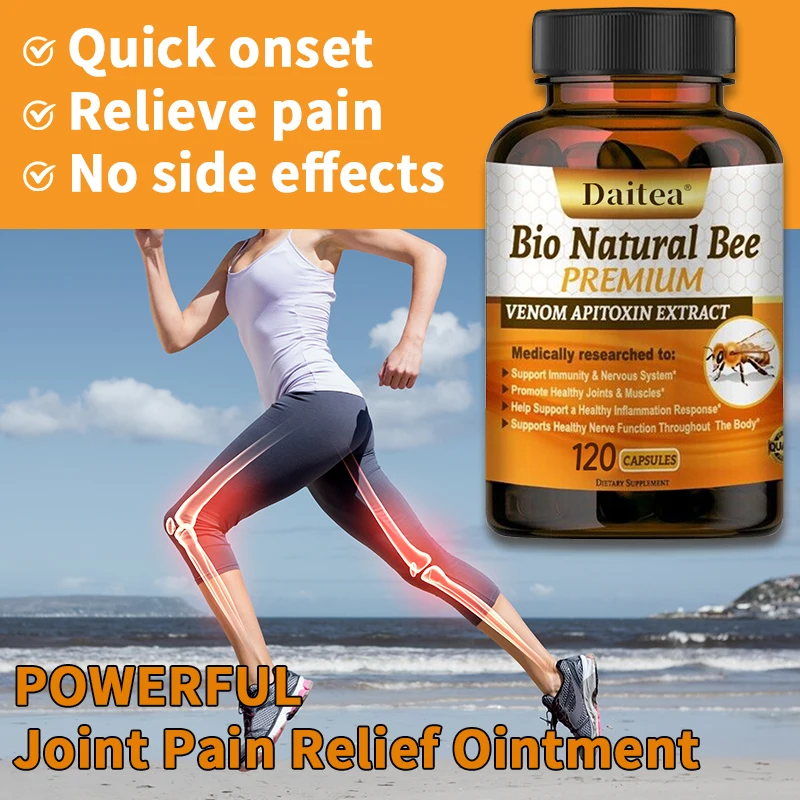 Extrait naturel de venin d'abeille, soulage la douleur de l'arthrite, antioxydant, soutient la santé des articulations, favorise le supplément alimentaire musculaire