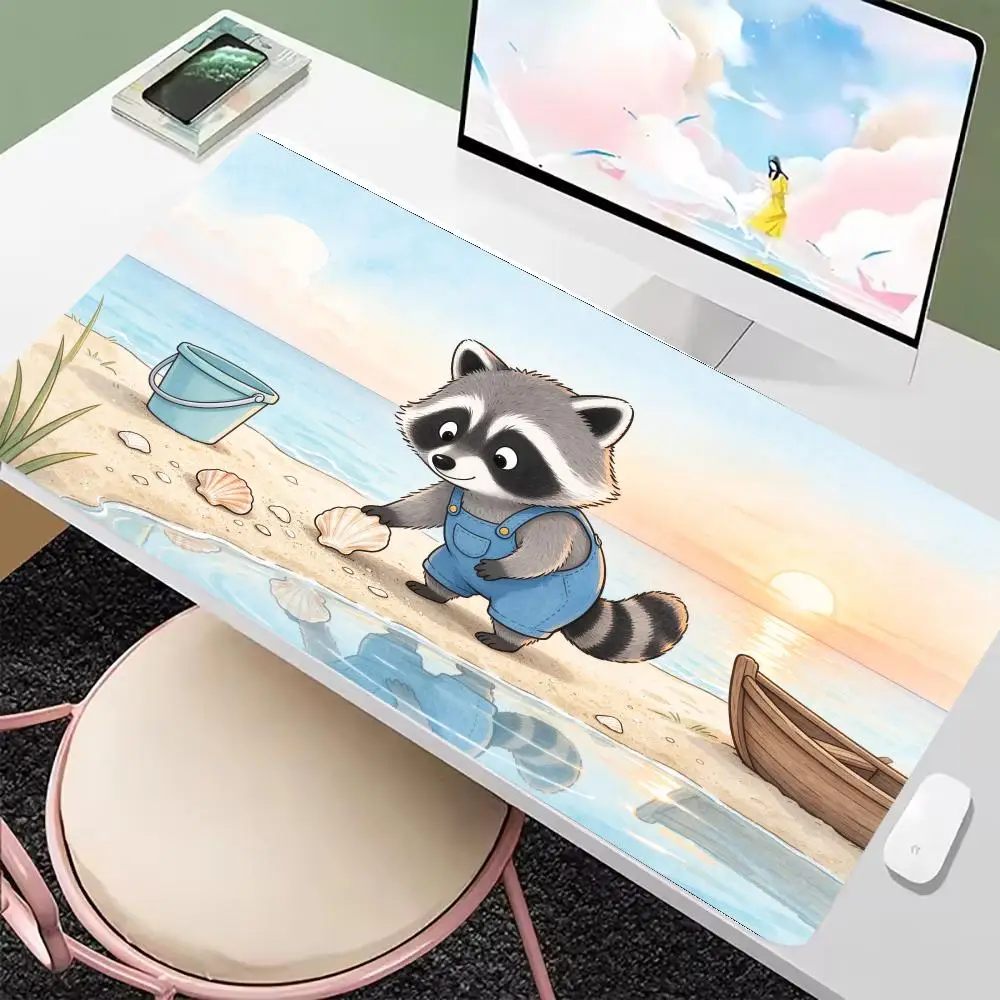 Hedgehog Chef Table Mat Thick Rubber Base Smooth Surface Large Size For Gaming Study Desk Decor