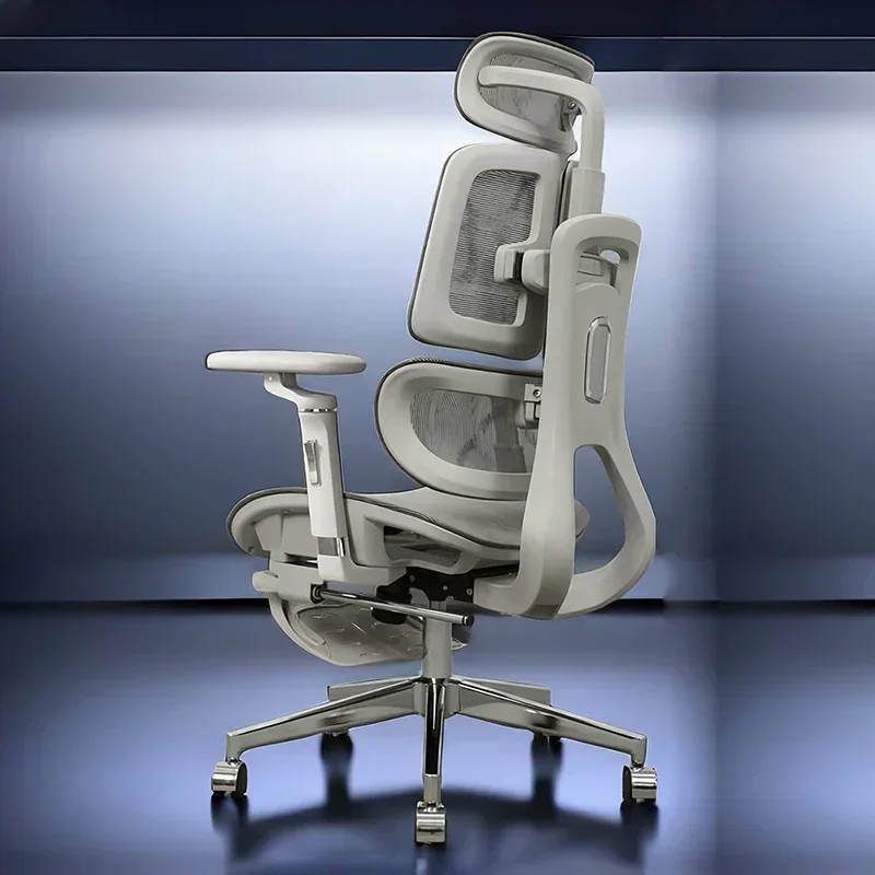 Cadeira ergonómica para jogos de computador, confortável, com encosto reclinável e ajustável, ideal para longos períodos sentado, design simples, perf