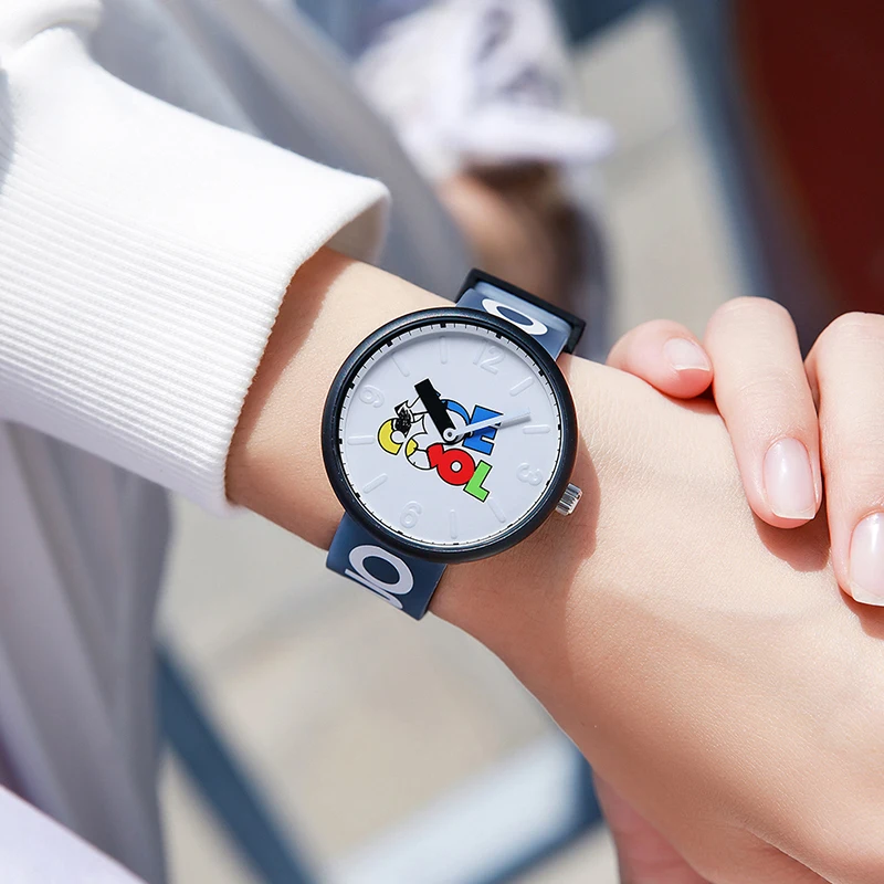 Cute Kids Waterproof Digital Wristwatch Silicone Strap Electronic Quartz Watch For Boys Girls Students Children Holiday Gift
