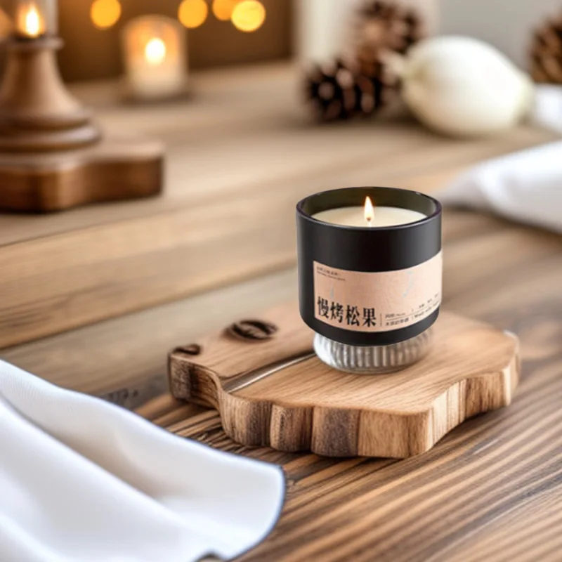 شمعة معطرة بخلاصة نباتية - ديكور منزلي لغرفة النوم على مدار 24 ساعة مع زيوت عطرية، عطر طبيعي للاسترخاء والعلاج العطري