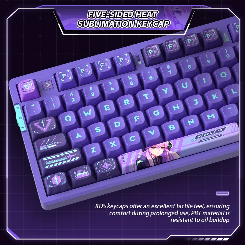 VGN V87 Wireless Mechanical Keyboard Tri-mode Gaming Keyboard  Hot-Swappable RGB Backlit Wired/2.4GHz/BT Connect for Computer PC