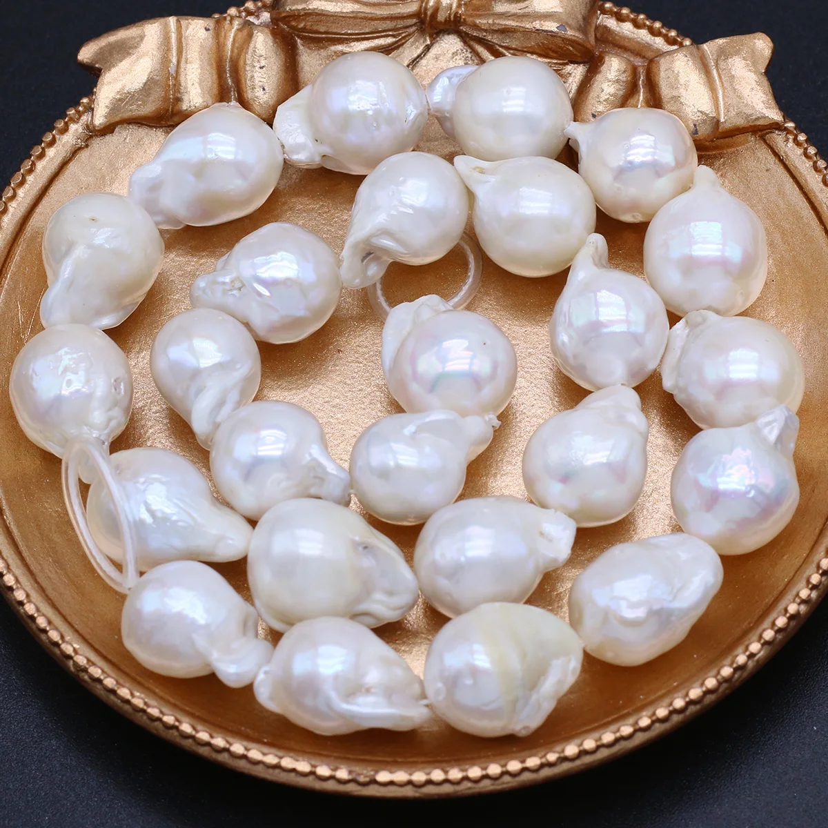 

Natural Baroque Pearls Big Bead White Freshwater Pearls Loose Beaded for Jewelry Making DIY Bracelet Necklace Accessories