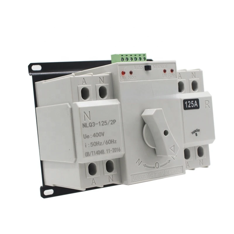 Single Phase 2 Phase Automatic Transfer Switch Workable for Both Auto and Manual 125a