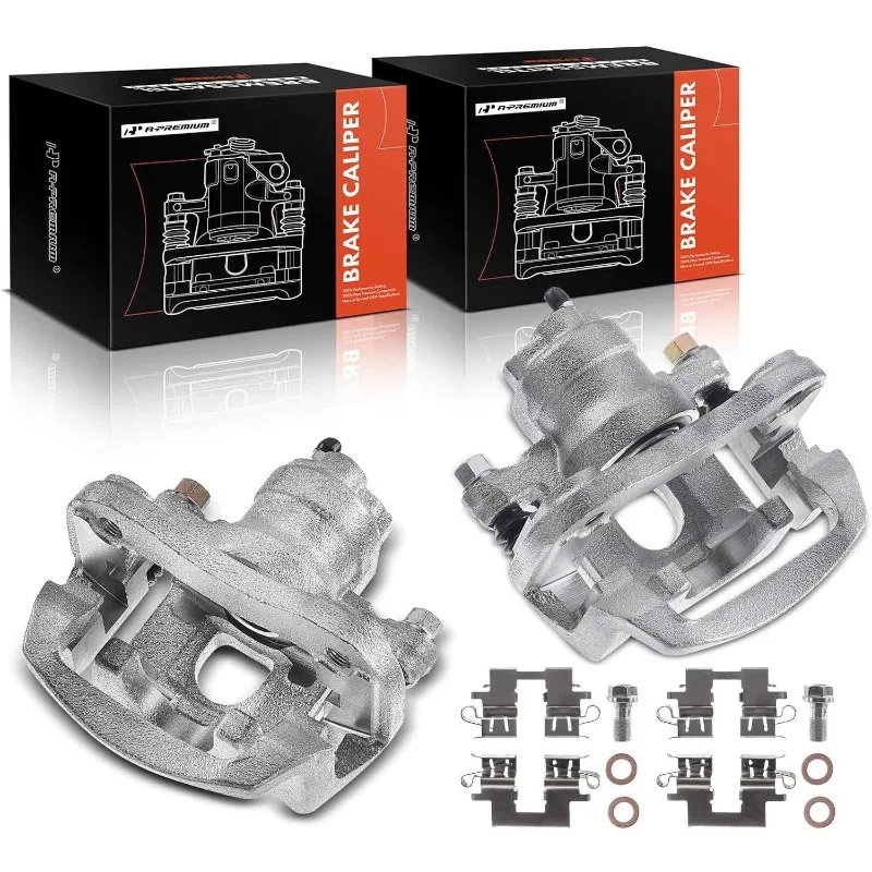 

A-Premium Disc Brake Caliper Assembly with Bracket- Rear Driver and Passenger Side, 2-PC Set