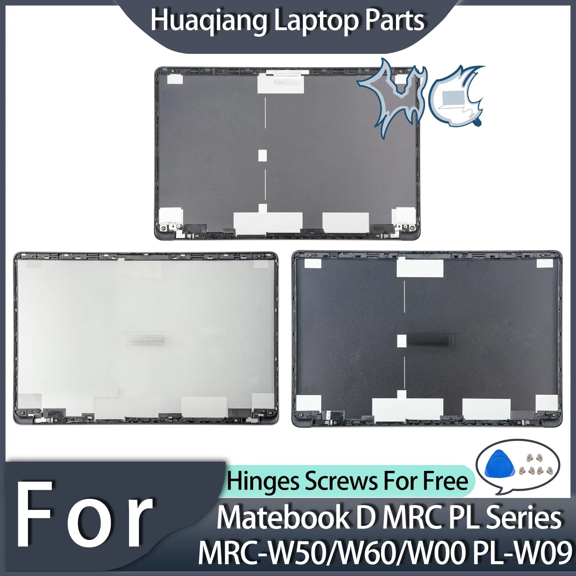 

Новый корпус для ноутбука Matebook D серии MRC MRC-W50/W60/W00 PL-W09, замена задней крышки ЖК-дисплея, серебристый/черный/серый цвет