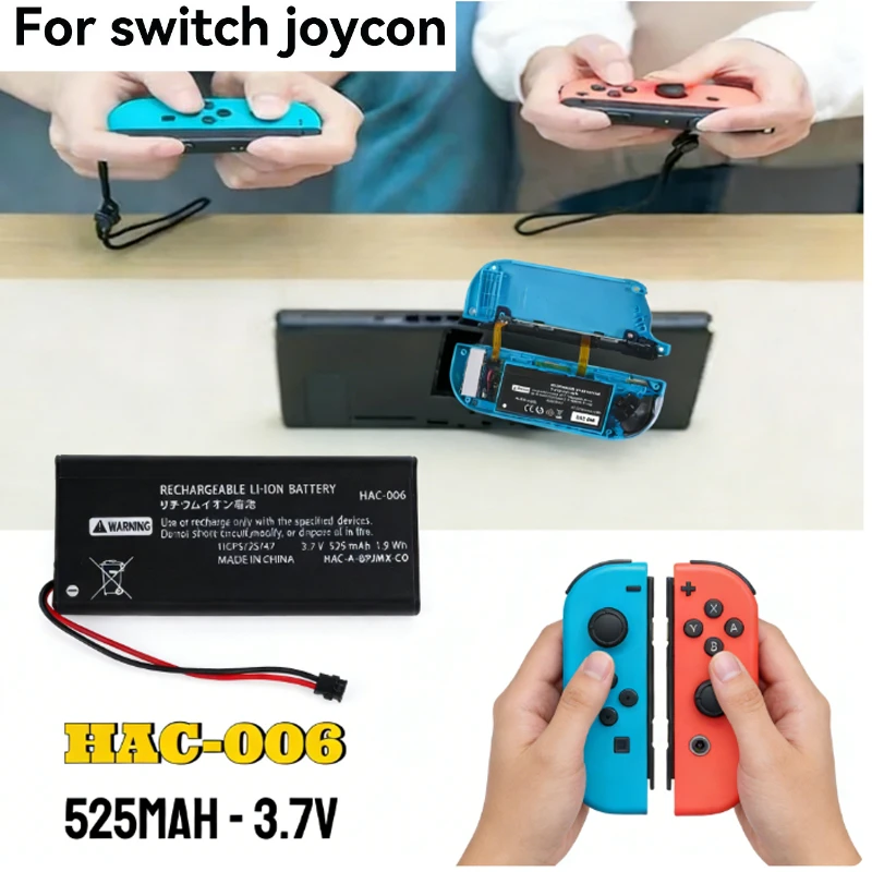 

525mAh HAC-006 HAC006 Battery for Nintendo Switch Controller HAC-015 HAC-016 HAC-A-JCL-C0 HAC-A-JCR-C0 Switch NS Joy-Con Battery