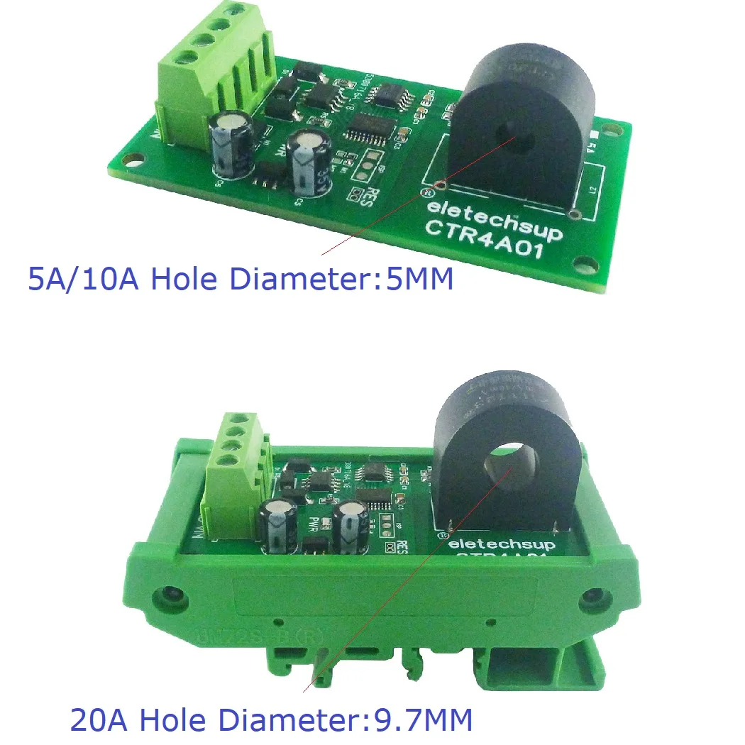 5A/10A/20A 110 220V 50HZ/60HZ RS485 Current Collector Ammeter MODBUS PLC Current Analog Acquisition AC Transformer Meter Module