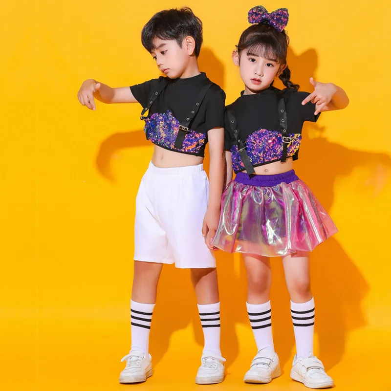 ملابس رقص الجاز فستان قاعة الرقص الهيب البوب الرقص الترتر الحديثة بنين بنات الشارع الشهير المرحلة وتتسابق أداء الجاز