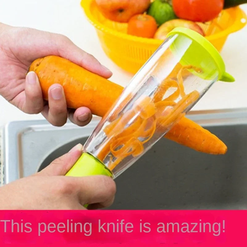 Multi-Functional Plane Peeler with Tube, Storage Type Peeling Artifact, Household Scratcher