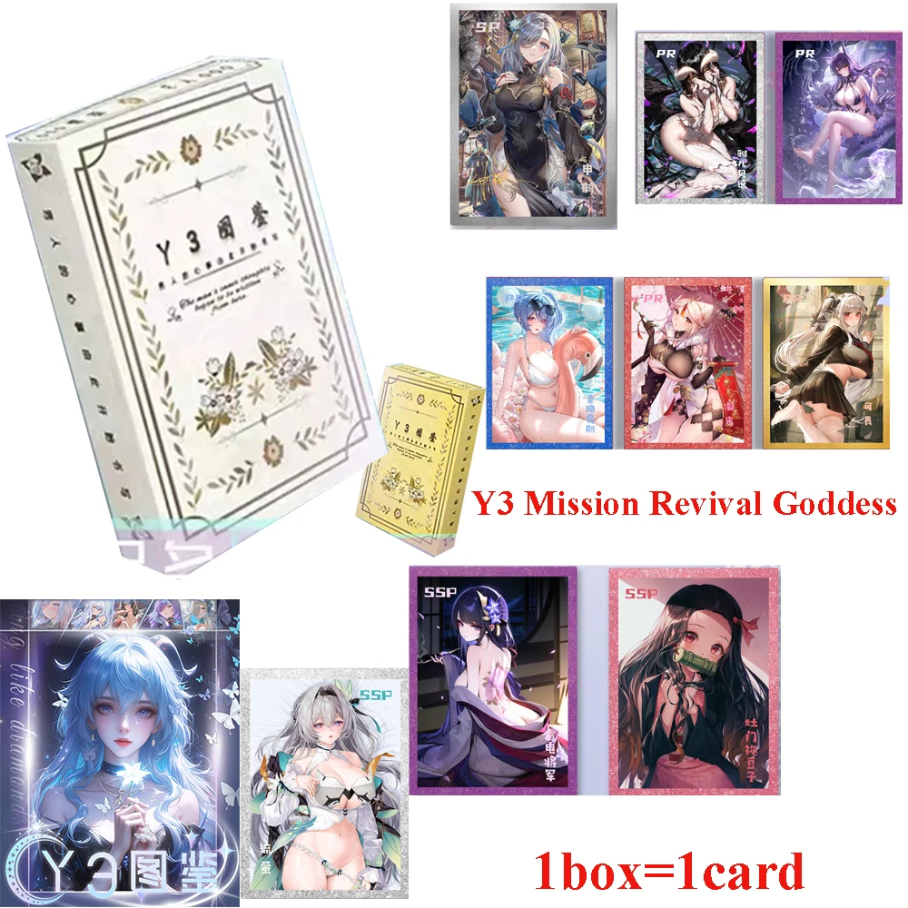 

Новая история богини Y3 Mission Revival Goddess Card акриловая цветная бумажная карта аниме сексуальная девушка вечерние купальник бикини Waifu карты