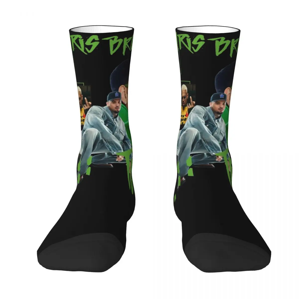 Chris Brown Socks Concert Fashion Stockings Autumn Anti Sweat Couple Socks Quality Pattern Climbing Socks