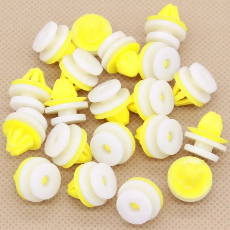 

30Pcs High Quality Retainer Yellow White DYC500030 Fit For 2008-2015 LR2 Door Cladding Fastener Clips Interior