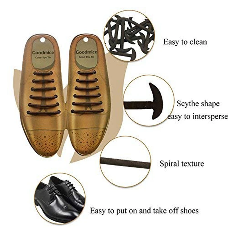 12 Pcs Elastic Shoelaces To Tie Shoe Laces Silicone Fashion Men Leather Rubber Shoelace Outdoor Leisure Quick Lazy Lace