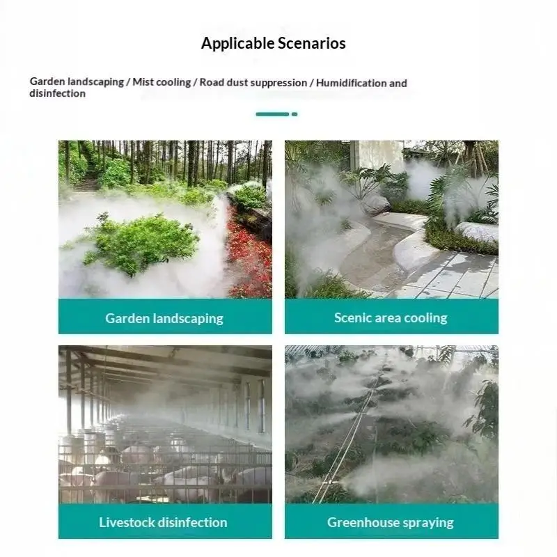 High Pressure Misting Nozzle Fogging Sprayer Cooling Landscaping Watering Humidification Disinfection Atomizing Sprinkler
