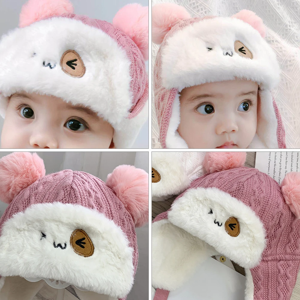 

Thickened Velvet Lee Front Hat Hats Autumn And Winter Toddler Cotton for Kids Warm