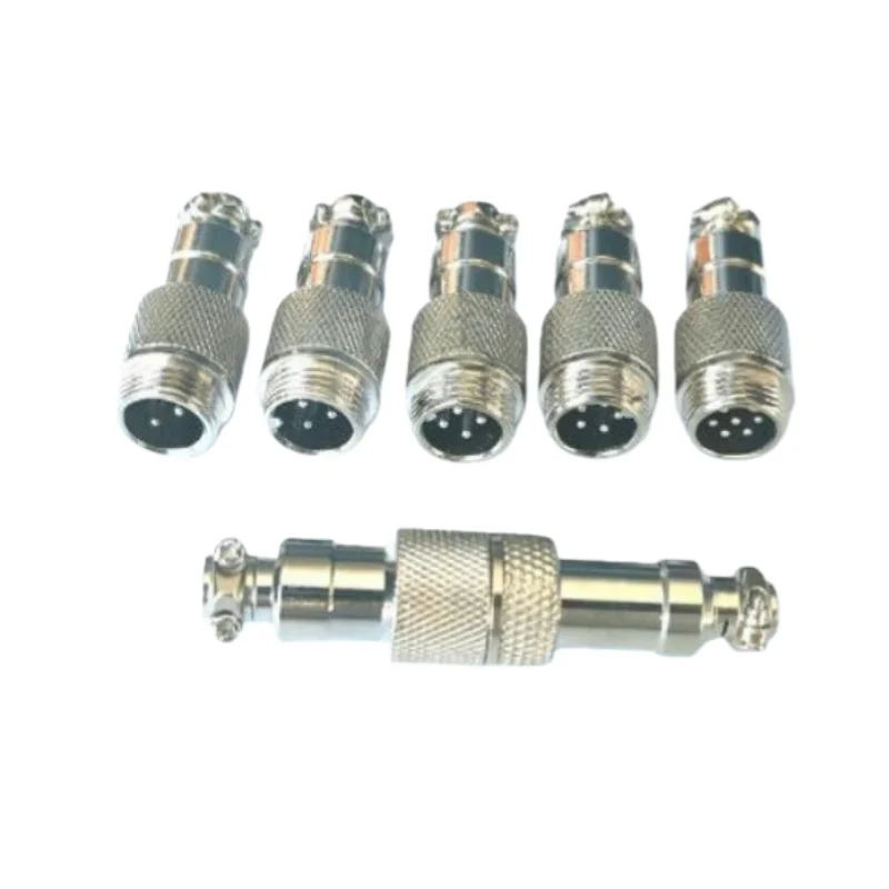 GX12 mating male connector, GX12 aviation plug, M12 mating aviation head, 2-7 cores, straight-through connector
