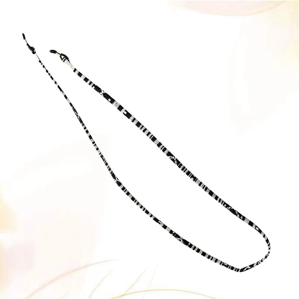 

Anti-Slip Eyeglass Chain Black Stylish Lightweight Durable Glasses Strap For Women Men Unisex Washable Retainer Cord Holder