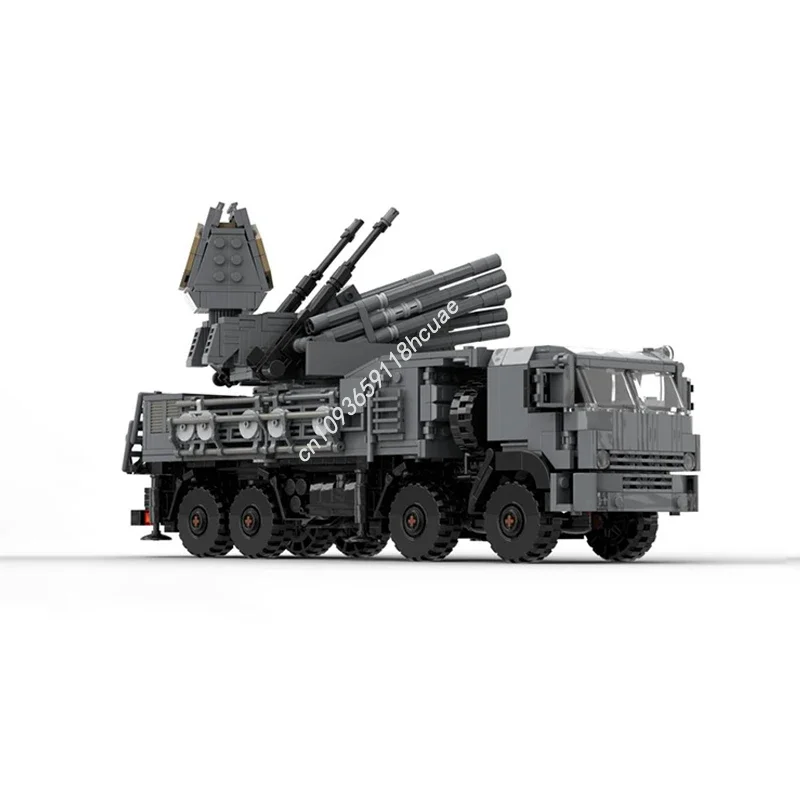 1845PCS MOC War Series PANTSIR S2 / SA-22 Air Defense System Military Model Building Blocks Stacking Brick Creative Kid Toy Gift