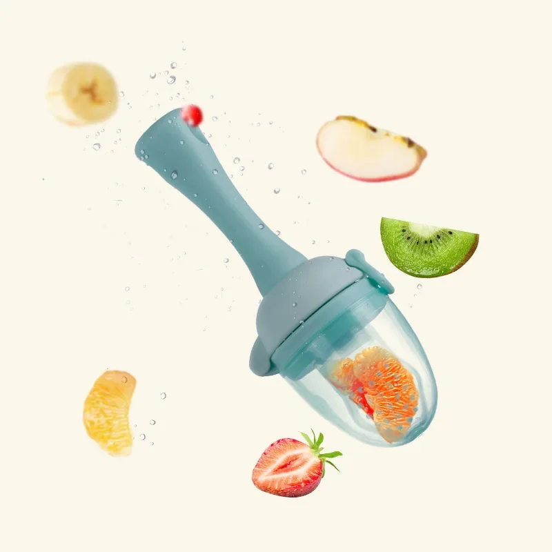 Baby Food Fruits Vegetables Grinding Teeth Stick Baby Fruit Complementary Food Device Push Type Chewing Toy