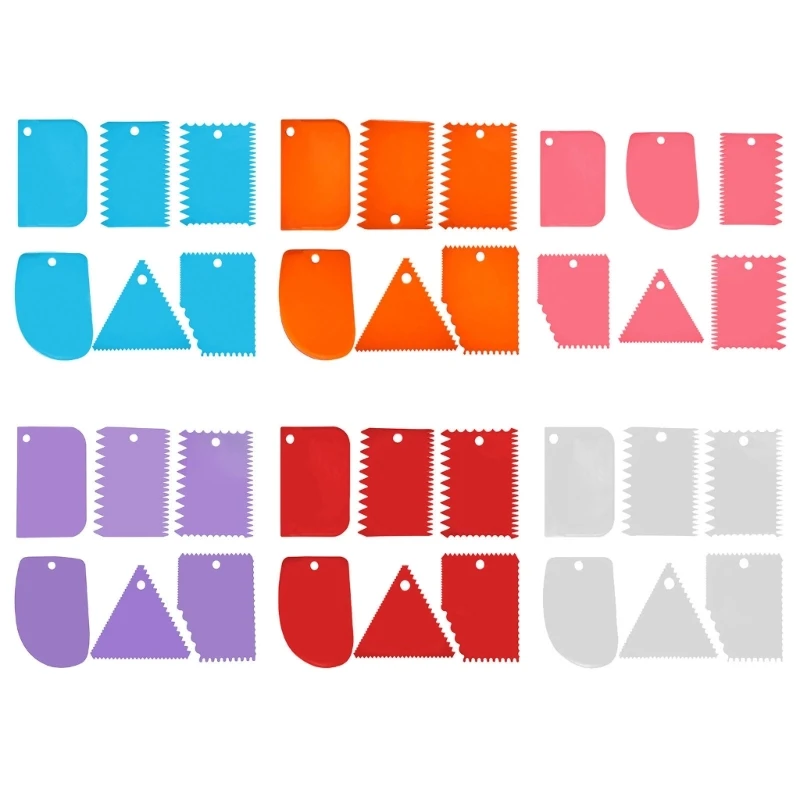 12PF 6Pcs Plastic Clay Tool Glues Spreader Notched Trowel Applicator For Epoxy Resin Glues Putty And DIY Projects