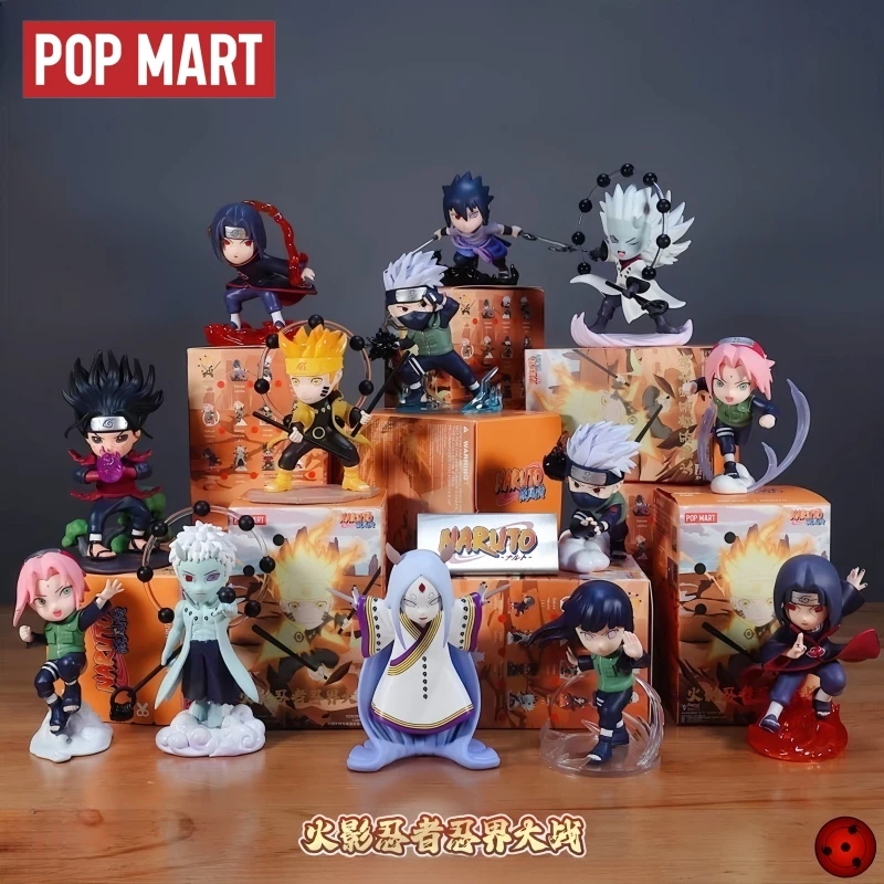 

Новый хит продаж, оригинальные запасы Popmart Naluto Wars, модные фигурки-сюрпризы, слепая коробка, настольные украшения, коллекция подарков