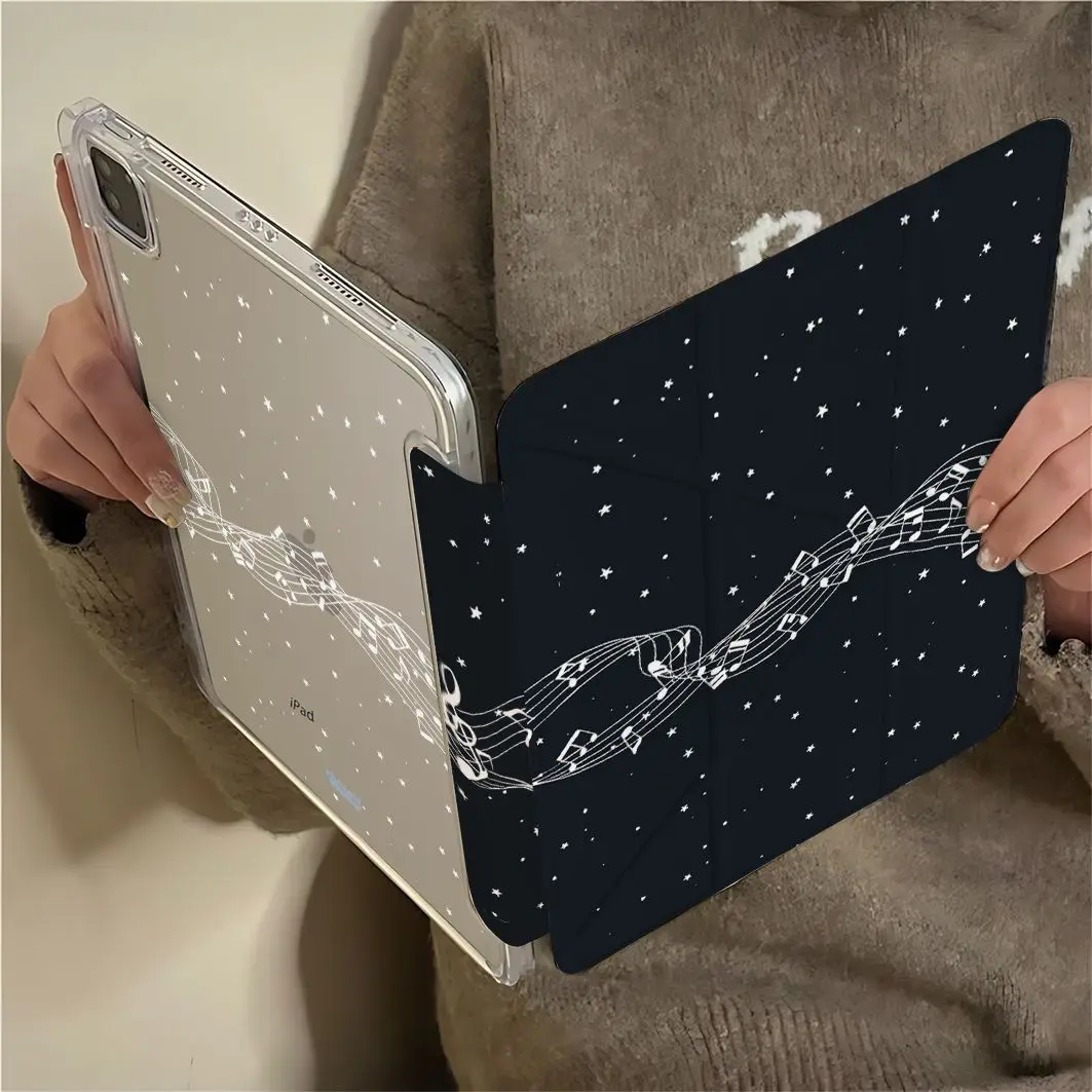 

Модный чехол INS Black Star Note Y Fold для iPad 2025, защитный чехол для iPad Pro 2022 12.9 дюймов, Air7 10-го и 11-го поколений, M4, M5, 11 дюймов, 12.9 дюймов