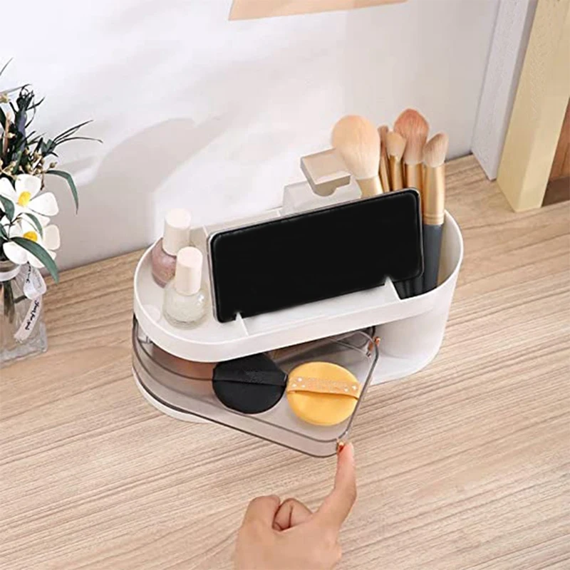 صندوق تخزين متعدد الوظائف ، حامل قلم دوار ، أنبوب شفاف ، أدوات مكتبية ، صندوق تشطيب