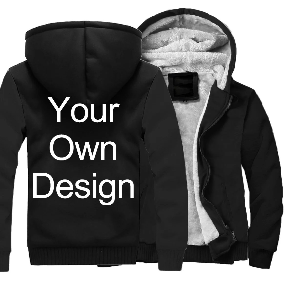Votre propre Design marque Logo/image personnalisé hommes femmes bricolage hiver épais sweat à capuche décontracté vêtements