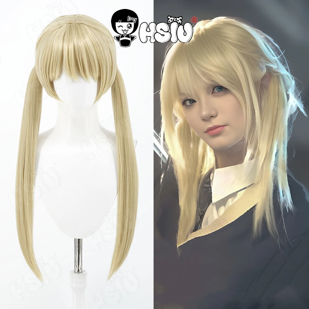 

Maka Albarn Cosplay Wig HSIU 60Cm Light golden double ponytail long hair Anime Soul Eater Cosplay