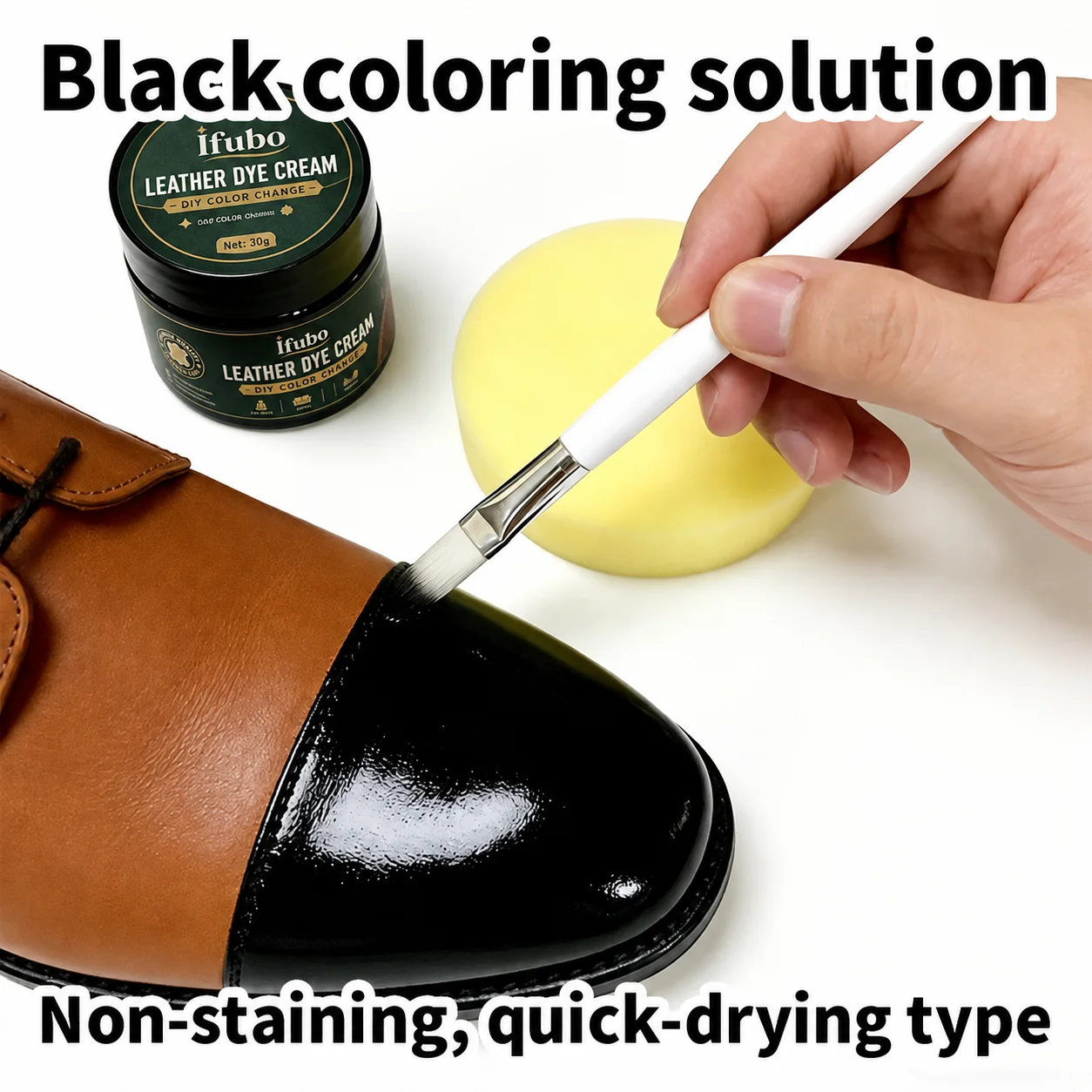Leather Color Fixer Black Restorer For Shoes Sofa Bags Car Seats Light Color Wear Repair Kit With Brushes Sponges Bottle