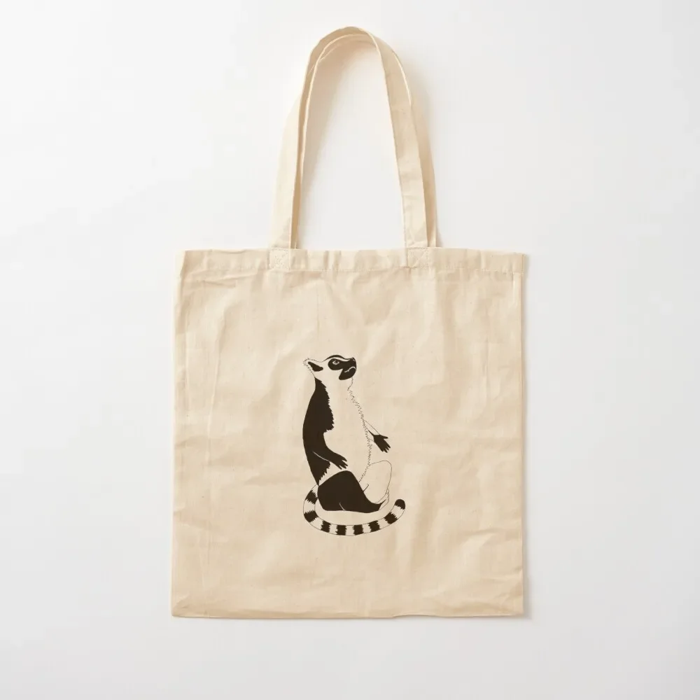 

Ring-tailed Lemur (ink illustrations of weird animals that are real) Tote Bag bags luxury women cute tote bag Tote Bag