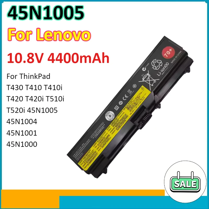 

45N1005 4400mAh Laptop Battery 70+ For Lenovo ThinkPad T430 T410 T410i T420 T420i T510i T520i 45N1005 45N1004 45N1001 45N1000
